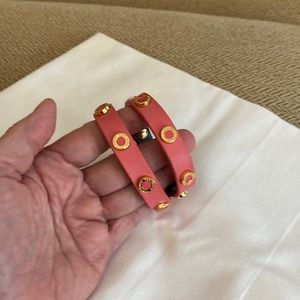 Tory Burch Double Wrap Bracelet-Pink
